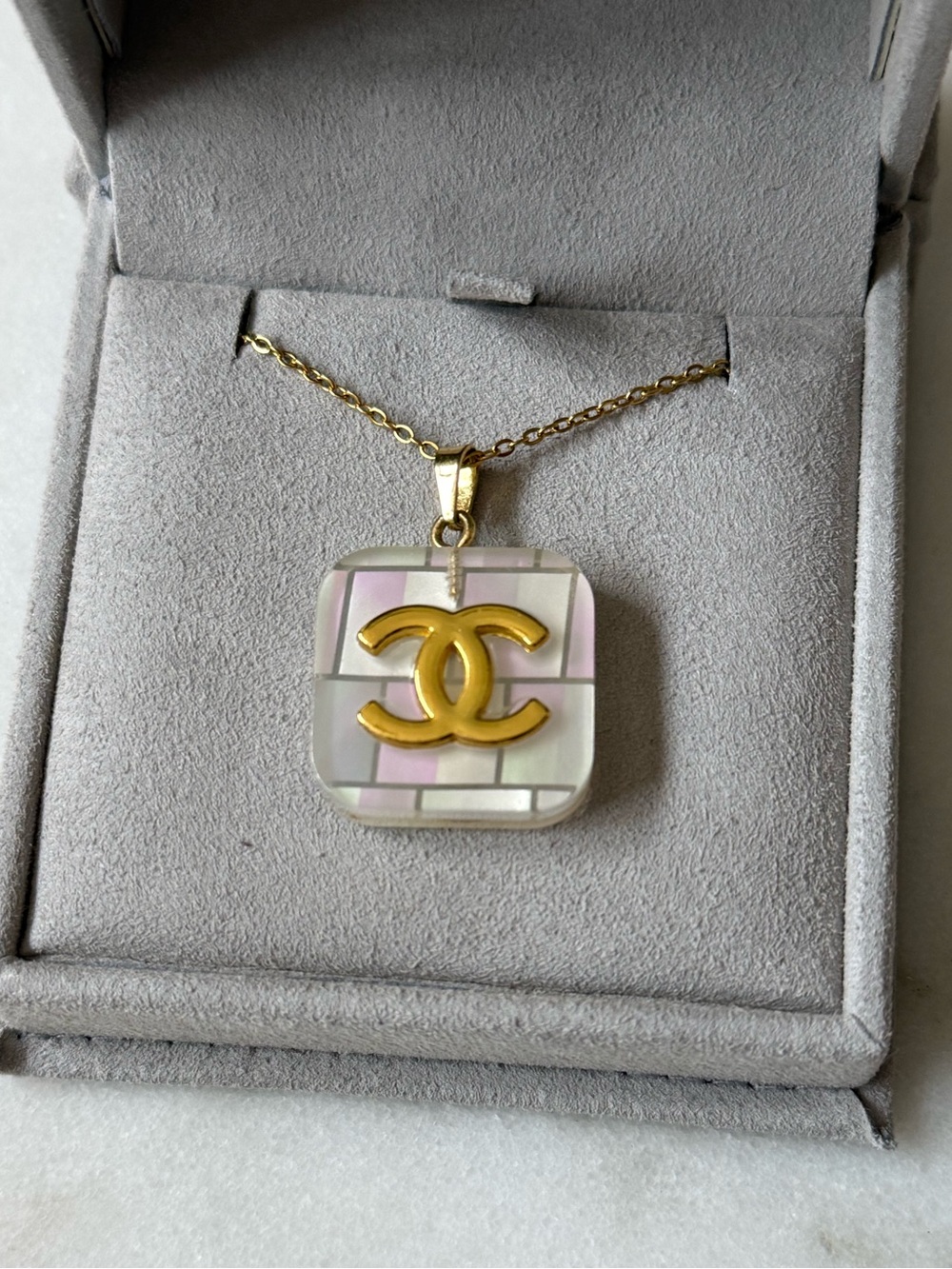 CHANEL Gold CC Mosaic Pendant Necklace - ✨Upcycled Charm✨